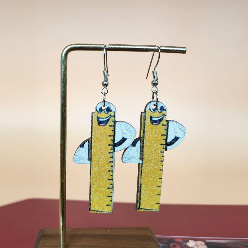 Gobernante mayorista Profesor de graduación Estudiante Regalo de madera Pendientes de madera